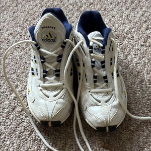 Adidas White and Blue Sneakers with Retro Design